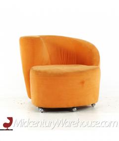 Vladimir Kagan Vladimir Kagan for Directional Mid Century Lounge Chairs with Ottoman Pair - 3066850
