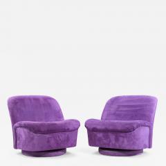 Vladimir Kagan Vladimir Kagan for Directional Mid Century Swivel Lounge Chairs Pair - 4441035
