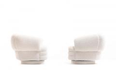 Vladimir Kagan Vladimir Kagan for Directional Pair of Ivory Boucl Swivel Chairs - 1976344