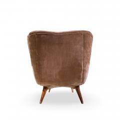 Vladimir Kagan Vladimir Kagan for Dreyfuss Mid Century Highback Barrel Lounge Chair and Ottoman - 4531383