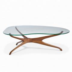 Vladimir Kagan Vladimir Kagan for Dreyfuss Mid Century Walnut Tri Symmetric Coffee Table - 4433977