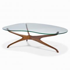 Vladimir Kagan Vladimir Kagan for Dreyfuss Mid Century Walnut Tri Symmetric Coffee Table - 4433978