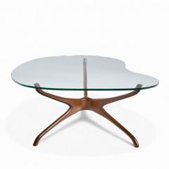 Vladimir Kagan Vladimir Kagan for Dreyfuss Mid Century Walnut Tri Symmetric Coffee Table - 4433980
