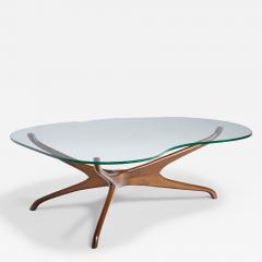 Vladimir Kagan Vladimir Kagan for Dreyfuss Mid Century Walnut Tri Symmetric Coffee Table - 4434925
