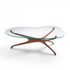 Vladimir Kagan Vladimir Kagan for Dreyfuss Mid Century Walnut Tri Symmetric Coffee Table - 4572593