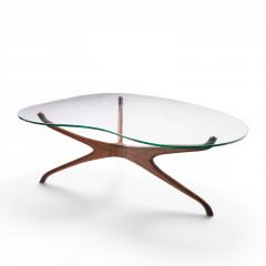 Vladimir Kagan Vladimir Kagan for Dreyfuss Mid Century Walnut Tri Symmetric Coffee Table - 4572596