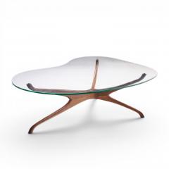 Vladimir Kagan Vladimir Kagan for Dreyfuss Mid Century Walnut Tri Symmetric Coffee Table - 4572597