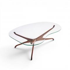 Vladimir Kagan Vladimir Kagan for Dreyfuss Mid Century Walnut Tri Symmetric Coffee Table - 4572600