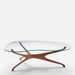 Vladimir Kagan Vladimir Kagan for Dreyfuss Mid Century Walnut Tri Symmetric Coffee Table - 4574099