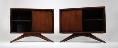 Vladimir Kagan Vladimir Kagan for Grosfeld House Sculptural Walnut Nightstands 1950s - 689281