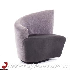Vladimir Kagan Vladimir Kagan for Preview Bilbao Mid Century Swivel Lounge Chairs Pair - 3685500