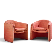 Vladimir Kagan Vladimir Kagan for Preview Mid Century Lounge Chairs Pair - 4742416