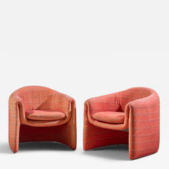 Vladimir Kagan Vladimir Kagan for Preview Mid Century Lounge Chairs Pair - 4742466