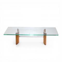 Vladimir Kagan Vladimir Kagan for Selig Mid Century Walnut and Glass Propeller Coffee Table - 4545127