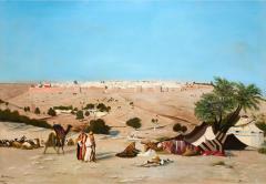 W J Appler Large Orientalist Oil Painting of Jerusalem by W J Appler 1919 - 4622276