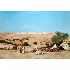 W J Appler Large Orientalist Oil Painting of Jerusalem by W J Appler 1919 - 4622278