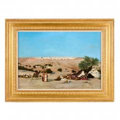 W J Appler Large Orientalist Oil Painting of Jerusalem by W J Appler 1919 - 4622279