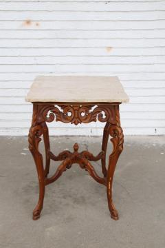 W Z Rococo Style Marble Entry or Side Table - 3085664