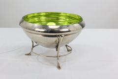 WAS Benson style Arts Crafts silver plate centrepiece with conical shaped bowl - 4189946