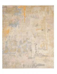 WHEAT FIELD Hand knotted Silk and Wool Rug - 3679863