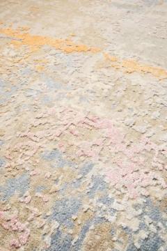 WHEAT FIELD Hand knotted Silk and Wool Rug - 3679910