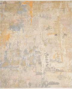 WHEAT FIELD Hand knotted Silk and Wool Rug - 3679985