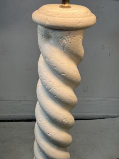 WHITE MODERNIST SPIRAL COLUMN COMPOSITION FLOOR LAMP - 2928972