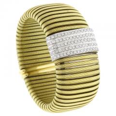 WIDE FLEXIBLE 18 KARAT DAIMOND CUFF BANGE - 3133129