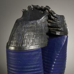 WILLIAM LAU BLUE AND BLACK CERAMIC ABSTRACT SCULPTURE BY WILLIAM LAU - 2235057