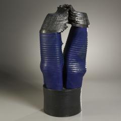 WILLIAM LAU BLUE AND BLACK CERAMIC ABSTRACT SCULPTURE BY WILLIAM LAU - 2235059