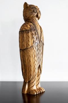 WOOD OWL SCULPTURE - 1021331