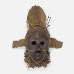 WOODEN CARVED FABRIC AND FEATHERS MASK DAN GUNYE GE - 2235031