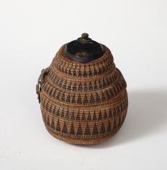 WOVEN TRIBAL CONTAINER W LID - 3996789