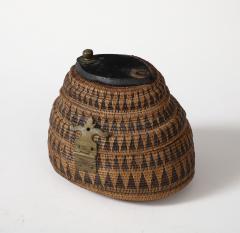 WOVEN TRIBAL CONTAINER W LID - 3996791