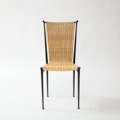 WROUGHT IRON WICKER SIDE CHAIRS - 2136568