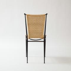 WROUGHT IRON WICKER SIDE CHAIRS - 2136570