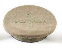 WWII USMC Officers Visor Cap Joe Foss Embossed on the Sweatband - 3672881
