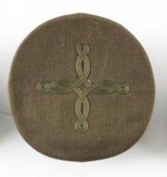 WWII USMC Officers Visor Cap Joe Foss Embossed on the Sweatband - 3672883