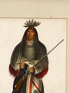 Wa Na Ta Grand Chief of the Sioux McKenney Hall Engraving 19th Century - 2859455