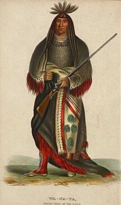 Wa Na Ta Grand Chief of the Sioux McKenney Hall Engraving 19th Century - 2861871