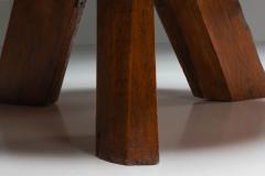 Wab Sabi Wooden Round Coffee Table 1950s - 2340136