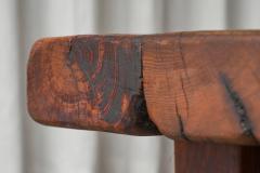 Wabi Sabi Brutalist Style Solid Oak Coffee Table Mid 20th Century - 4528550