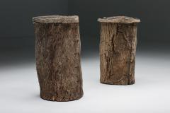 Wabi Sabi Pair of Bee Hive Stools 19th Century - 2670381