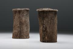 Wabi Sabi Pair of Bee Hive Stools 19th Century - 2670418