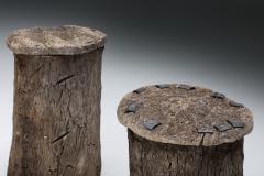 Wabi Sabi Pair of Bee Hive Stools 19th Century - 2670419