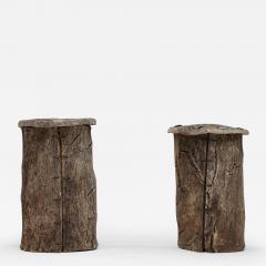 Wabi Sabi Pair of Bee Hive Stools 19th Century - 2673368
