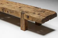 Wabi Sabi Primitive Rustic Bench France 19th Century - 3548532