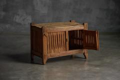Wabi Sabi Primitive Slatted Cabinet Europe Early 20th Century - 4586586