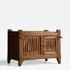 Wabi Sabi Primitive Slatted Cabinet Europe Early 20th Century - 4590319