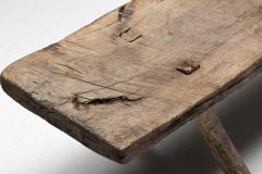 Wabi Sabi Rustic Tripod Bench France 19th Century - 4549590